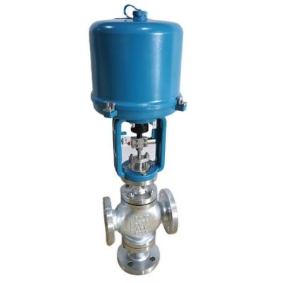 China General T24-B Stainless Steel Series Electronic Electric 3 Way Diffluence Control Valve for sale