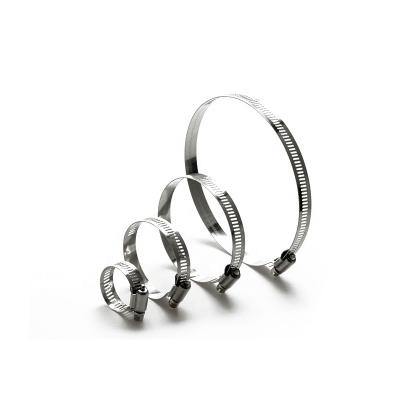 China Durable High Quality adjustable American type hose clamp 201 304 stainless steel for pipe connected for sale