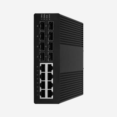 China 10K Jumbo Frame Layer 2 Switch 8×10/100/1000Mbps RJ45-poorten + 8×SFP-poorten Te koop