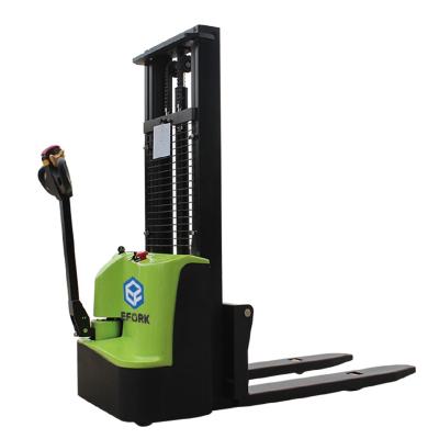 China Building Material Stores 1.0ton 1000 Kg 1.0 Ton Electric Pallet Stacker Walking Pallet Lifter China Made for sale