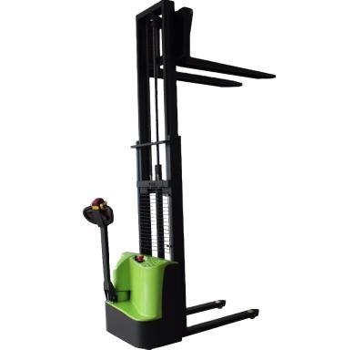 China Building material shops 1.0 t 1000 kg 1.0 ton electric walkie pallet forklift pallet stacker hydraulic China made for sale