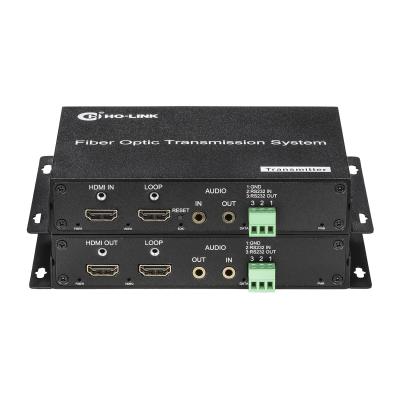 China 4K60Hz HD-MI Video to Fiber Converter With KVM, 3.5mm Audio, RS485/RS232 Data for sale