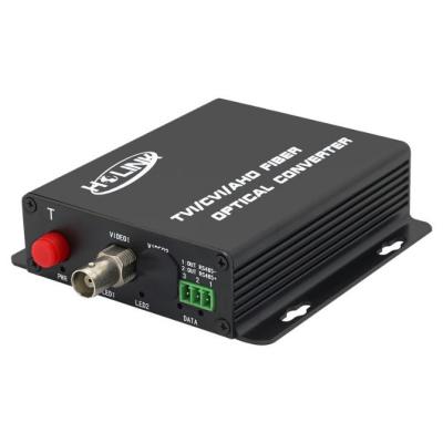 China 1-Ch 1080P HD CVI/TVI/AHD to Fiber Video Converter Single Mode Fiber 20Km FC Port for sale