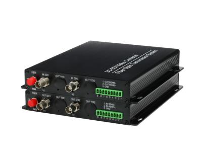 China 1080p 2 o conversor video rs485+1Channel da fibra do canal 3G-SDI envia o único modo audio FC BNC à venda