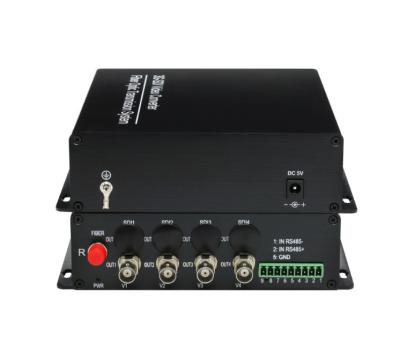 China 1080p 4 o conversor da fibra do canal 3G-SDI com 485+1Channel envia o único modo audio FC BNC à venda