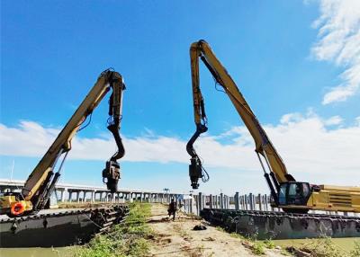 China Q355B / Q690D Hydraulic Excavator Pile Driver Boom With 19m Piling Height for sale