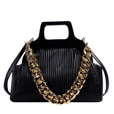 China Fashion Ladies Beads Handle Bags Leather Handbags Fall Winter Designer Shoulder Messenger Purses Handbags For Women for sale