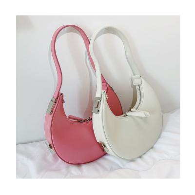 China Fashion Half Moon Design PU Leather Small Armpit Shoulder Bags 2021 New Women Brand Lady Luxury Party Handbags and Purses Fashion for sale