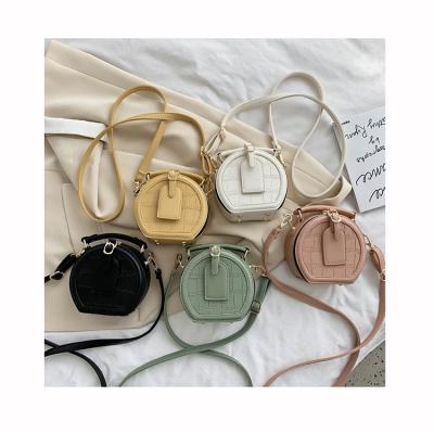 China NEW Fashion Fashion Cross - Body Shoulder Bag For Women Luxury Two Way Designer Stone Pattern Tote Bag Mini Round Handbag Zipper Handbags 2020 for sale