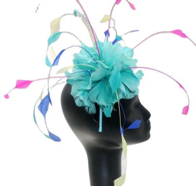 China Veranstaltungsparty-Versorgung Coque und Gänse Feder Blumenmontage mit Kopfband 15*30 cm zu verkaufen