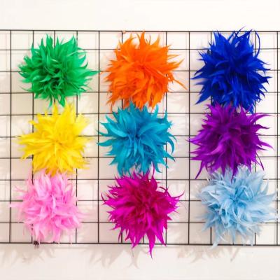 China Millinery Supplies Fascinator Hat Decoration Chandelle Feather Flower for sale