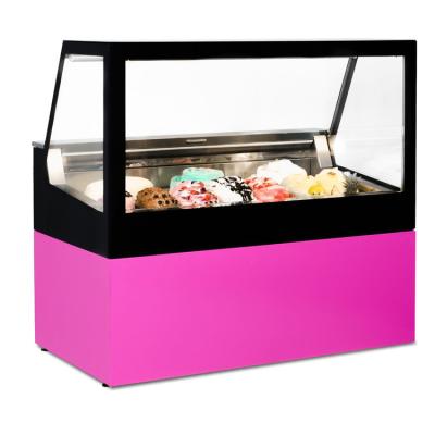 China Commercial Italian Ice Cream Display Refrigerator/gelato And Ice Cream Display Case/gelato Ice Cream Display Freezer en venta