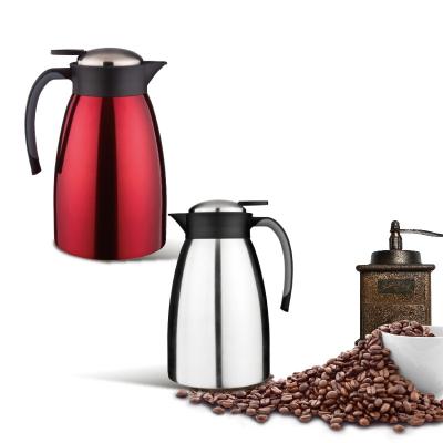 China Hot Sale 1.0L/1.5L/2.0L Large Capacity Durable Keep Hot And Cold Stainless Steel Coffee Vacuum Jug Thermos With S/s Lid And Soft Touch Handle for sale