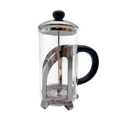 China WITH LID 20034674 French round press coffee maker handle cover 304 stainless steel clear glass plastic household 1000ml for sale