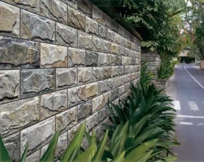 Chine Le revêtement en pierre 3 9.6mm extérieur dimensionnel couvre de tuiles le mur 20x40cm en céramique gris-clair à vendre