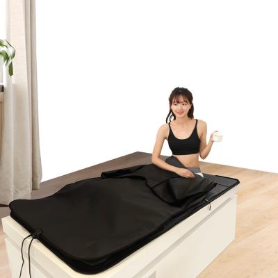 Chine Boules d'ions négatifs noirs Mat de sauna infrarouge avec 12 lumières photon pour un effet de combustion des graisses potentiel à vendre