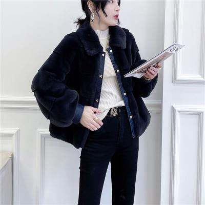 China Viable Imitation Mink Velvet Coat Ladies Winter Warmth Danish Fashion Lapel Ladies Coat for sale