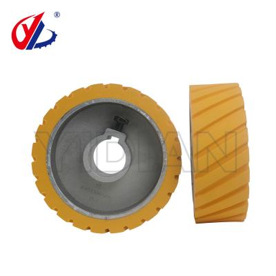中国 140*35*50mm Twill Rubber Pressure Wheel With Keyway For Woodworking Planer Moulder 販売のため