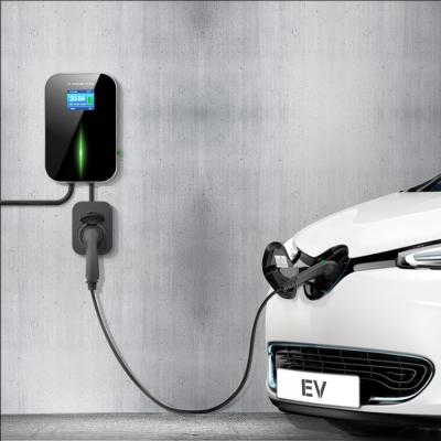 China Surge Protection 22KW Level 2 Car Home EV Wall Charger With Charging Socket for sale