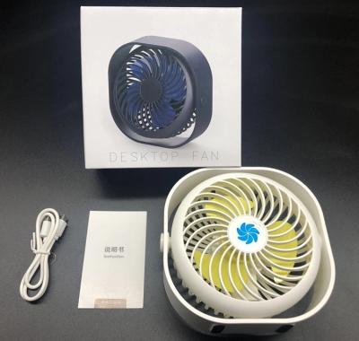 China 360 Rotate 3 Speed Mini Desktop Cooling USB Quiet Personal Portable Desk Fan for Outdoor Home Office for sale