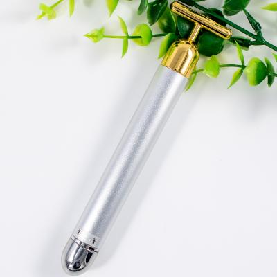 China Face Massage Energy Beauty Bar Vibrator T Shape Facial Body Slimming Tools Roller Massager Energy Beauty Bar for sale