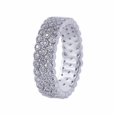 China Other Fashion Jewelry Unique Zircon White Gold Wedding Ring for sale
