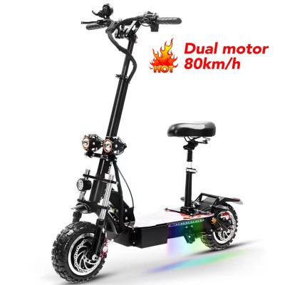 China Unisex Made In China Popular 2 Wheel Fat Tire 5600W 60V 35ah 11inch Folding Off Road Tire 40ah High Speed Long Range Electric Scooter for sale
