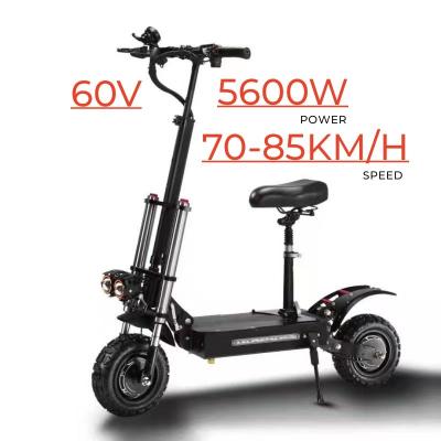 China New E5B Electric Scooter 5600w Max 70-85kmh 60V Geofought Fast High Speed Powerful Electric Scooter Unisex Lithium For Adult for sale