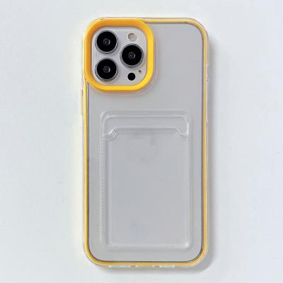 China Waterproof 3-in-1 portable card transparent anti-drop case for Apple 11 12 13 14 mobile phone case multi-functional pr for sale