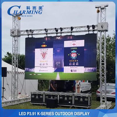 China Concerts P3.91 Outdoor LED Wall Screen IP65 256x128 Curved Shape for sale