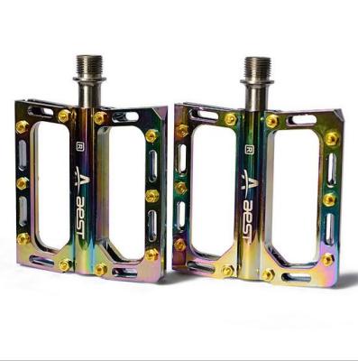China Bicycle Pedal Electro-chromed Big Platform Superlight YMPD-10To CNC alloy Pedal 6 Sealed Bearings for sale