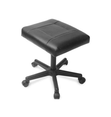 China Executive Office Chair Ergonomic Salon Stool Nylon Base 360 Degree Casters Swivel PU Small Leather Upholstered Seat for sale
