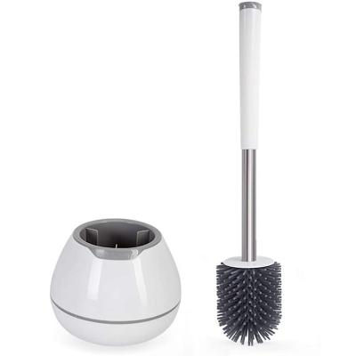 China Sustainable Long Handle Dead Corner Soft Hair Hanging Wall Type Toilet Cleaning Brush Set for sale