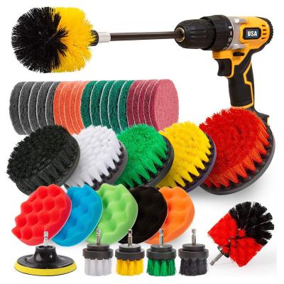 China Sustainable Factory Hot Selling 38Pack Power Scrubber Cleaning Brush Extended Long Attachment Kit All Purpose Brushes Set for sale