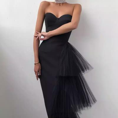 China High Quality Breathable Satin Party Prom Sexy Casual Dresses Pencil Off Shoulder Elegant Women Evening Dress 2021 Clothing for sale