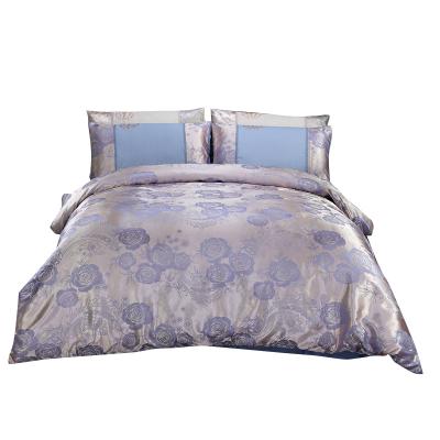 China Jacquard Factory Price Bed Sheets 100% Cotton Bed Sheet 4 Pcs Set With Comforter Cover for sale
