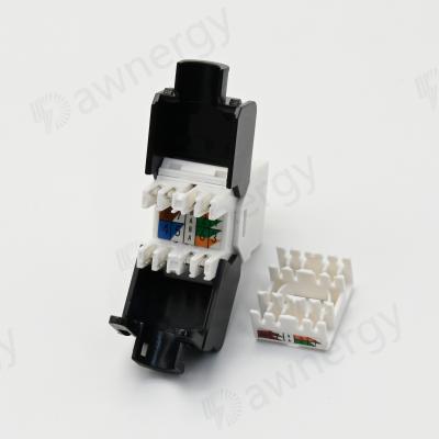 China Professional platinum tools keystone cat 6a shielded jack Rj45 Utp Modular Connector Dual Idc Cat5e Cat6 Stp for sale