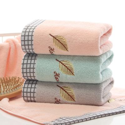 China T005A Sheet Plaid Face Towel Home Hotel High Quality Cotton Embroideried Face Towel Or Hand Towel for sale