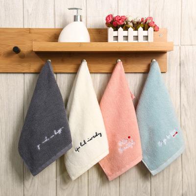 China T004A Microfiber Cloth Cotton Small Home Cute Embroidered Kids Or Children Face Soft Hand Towel for sale