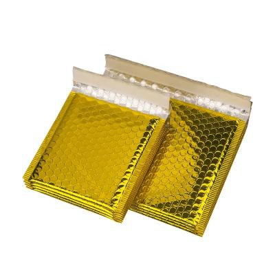 China jewelry & Watch & 2021 Eyewear Custom Logo Gold Bubble Mailers Padded Bubble Metallic 15*13CM for sale