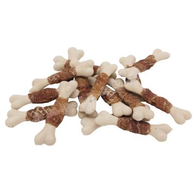 China The viable dry dog treats the duck with the best quality wrapped with the calcium bone for the dog that the familiar chew animal deals with snacks for sale