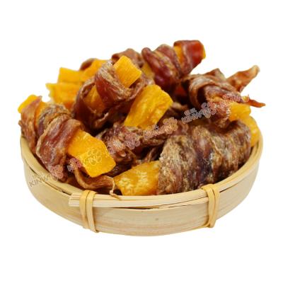 China Sustainable dry dog food beef and sweet potato dog treats snacks with fruits dogfood treats pet food for sale