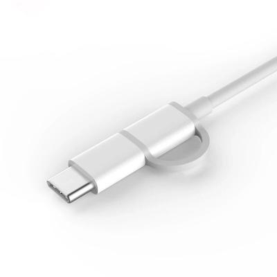 China Wholesale Fast Charging 2A Speed Fast Charging Data Transfer USB2.0 2-in-1 Micro USB To Type C Charging And Sync Cable for sale
