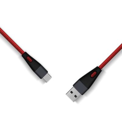 China Wholesale Fast Charging High Quality Braided 3A Data Cable Speed USB-A To TYPE-C LED Light Cable For Night Use For Android for sale