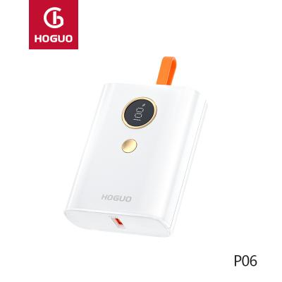 China Quick Charge Support HOGUO Mobile Power Bank 10000mah 1 Input and 3 Output Charge 3 Devices Instantly LED Digital Display P06 for sale