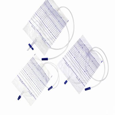 China PVC factory hot sale urine bag with cross valve pull push valve crew valve for sale