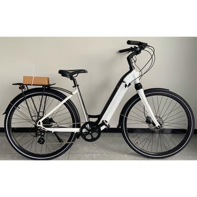 China Aluminum Alloy New Arrival 700*45C Single Suspension 8 Speed Gears Disc Brake Electric Bicycle for sale