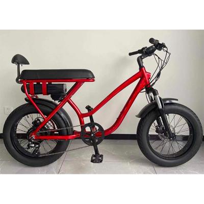 China New Design Aluminum Alloy Fat Tire Bike 20 Inch Disc Brake Shimano 7 Speed Lady Fat Electric Bike for sale