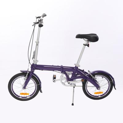 China Aluminum Alloy 16 Inch Folding Aluminum Single Speed Bike for sale