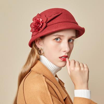 China X5125 COMMON Beanie Hat Winter Felt Wool Adult Hats Adjust Size Fedora Hat Girls Bowler Caps Bucket Wool Hat for sale